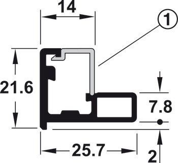 26 x 14 mm, se zmenšeným rámečkem, tloušťka skla 4 mm