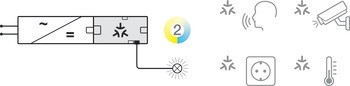 2cestný rozbočovač, Häfele Connect Matter, 2pólové (tunable white 2vodičová technologie), 24 V
