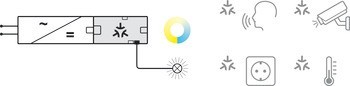 2cestný rozbočovač, Häfele Connect Matter, 3pólové (tunable white), 24 V