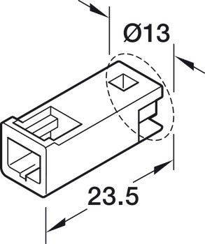 4cestný prodlužovací kabel, Pro Häfele Loox5, 12 V, 2pólové (jednobarevná nebo multi-white 2vodičová technologie)