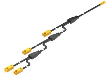4cestný prodlužovací kabel, pro Häfele Loox5, 12 V, 2pólový (jednobarevná nebo tunable white 2vodičová technologie)