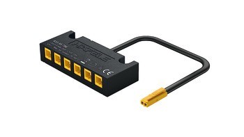 6cestný rozbočovač, Häfele Loox5, 12 V, bez funkce spínače, 2pólové (jednobarevná nebo tunable white 2vodičová technologie)