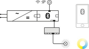 6cestný rozbočovač, Häfele Loox5, 12 V, tunable white, 3pólový, bez funkce spínače