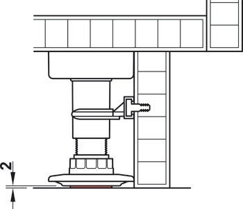 ABS vložka, Pro soklový systém Häfele Axilo® 78