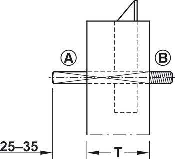 Adaptér čtyřhranu, adaptér čtyřhranu 9 mm, M8, Bks, pro požárně odolné dveře