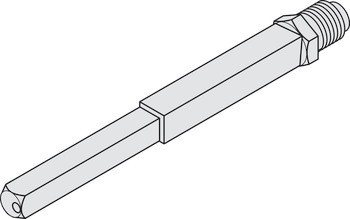 Adaptér čtyřhranu, výměnný čtyřhran 8/10 mm, M12
