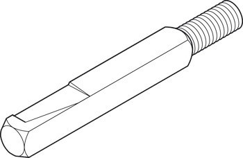 Adaptér čtyřhranu, Výměnný čtyřhran 9 mm, M8, BKS, pro požárně odolné dveře