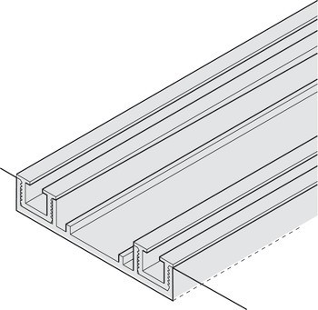 Adaptér pro podlahové vedení, 90 x 40 mm (D x V)