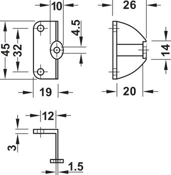 Adaptér, pro posuvně skládací dveře