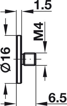 Adaptér, pro skleněné dveře