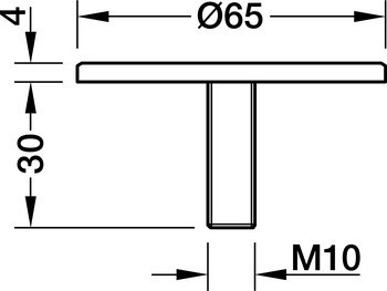 Adaptér pro sklo, Ø 65 mm