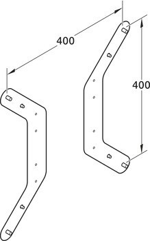 Adaptér, VESA 400 x 400 mm, pro TV sloup