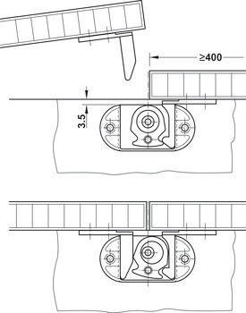 Automatická záskočka dveří, k přišroubování, zinková slitina, záskočka