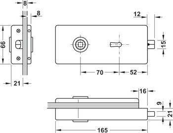 BB zámek pro skleněné dveře, GHR 112 a 113, Startec