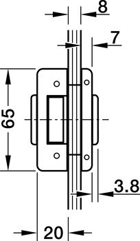BB zámek pro skleněné dveře, Studio Classic, Dorma Glas