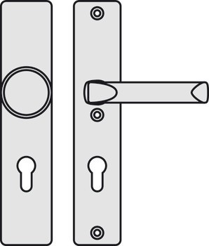 Bezpečnostní dveřní kliky, Hliník, Hoppe, London 78G/2222A/2440/113 třída odolnosti 0 (třída bezpečnosti 1)