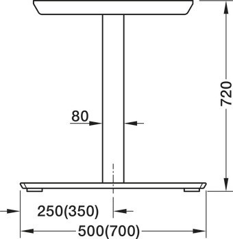 Boční díl T, Häfele Officys TF601 Work Solid