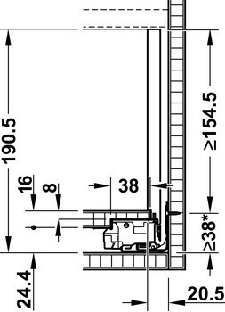 Bočnice zásuvky, Blum Legrabox pure, systémová výška C