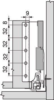 Bočnice zásuvky, Blum Tandembox antaro, systémová výška M, výška bočnice 83 mm