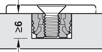 čelní kování, Blum Expando T, pro Aventos HK (Tip-On, Servo-Drive), HS (Servo-Drive), HL (Servo-Drive)