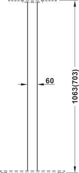 Centrální noha, Výška 703–1063 mm