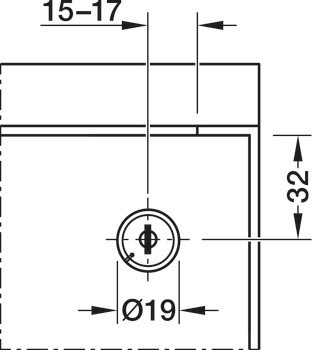 Centrální zamykací tyč, Pro zámek na jedné straně, s Push-to-Open, systém 32