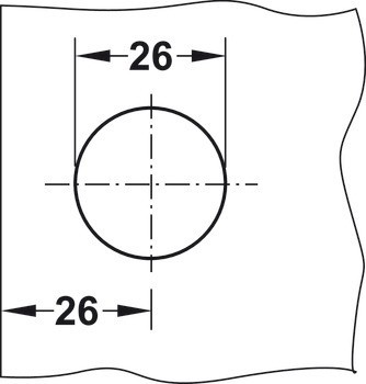 Čepový zámek pro skleněné dveře, Häfele Symo, k přišroubování