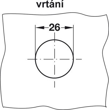 Čepový zámek pro skleněné dveře, Häfele Symo, k přišroubování