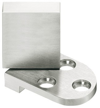 Čepový závěs pro skleněné dveře, úhel otevření 210°, pohledový