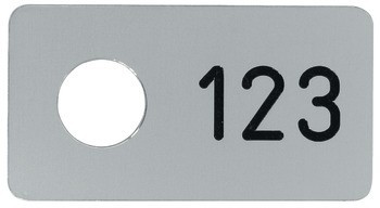 Číselný štítek, hranatý, s otvorem, Service+