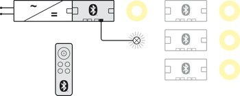 Rozbočovač, Häfele Connect Mesh Eco, 24 V, 2pólové (jednobarevné)