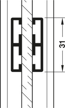 Dekorativní dělicí profil, K nalepení