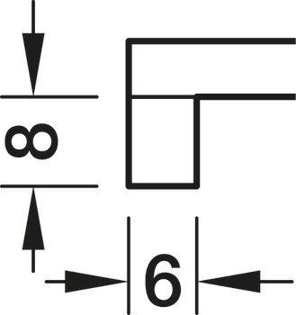 Dekorativní dozický klíč, využitelná délka stopky 38 mm