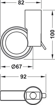 Designové nábytkové kolečko, Nosnost 50 kg, volnoběžné