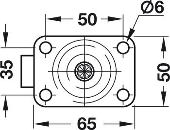 Designové nábytkové kolečko, Nosnost 55-70 kg, pevné nebo volnoběžné