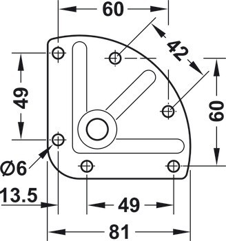 Designové nábytkové kolečko, Nosnost 80 kg, volnoběžné