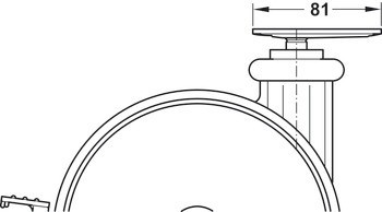 Designové nábytkové kolečko, Nosnost 80 kg, volnoběžné