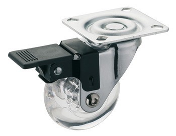 Designové nábytkové kolečko, Řiditelné, s brzdou