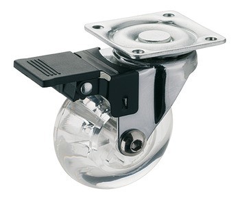 Designové nábytkové kolečko, Řiditelné, s brzdou