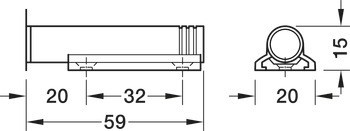 Deska adaptéru, pro tlumené zavírání Blumotion