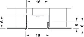 Difuzor Häfele Loox, pro osvětlovací LED pásky