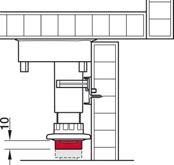 Distanční kroužek, Pro soklový systém Häfele Axilo® 48