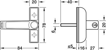 Doplňkový okenní zámek, FTS 2510, Abus