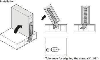 Drápový konektor, Jednodílný spoj Häfele Ixconnect