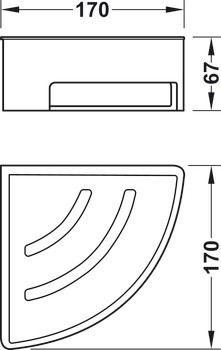 Drátěný koš, půlkulaté, systém Hewi 900