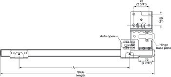 Dřevěné otočně posuvné dveře, Accuride 1321, sada