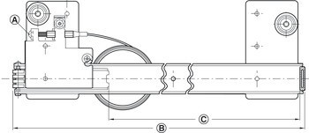 Dřevěné otočně posuvné dveře, Häfele Slido F-Line71 16A, sada