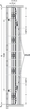 Dřevěné otočně posuvné dveře, Häfele Slido F-Park72 60B, sada