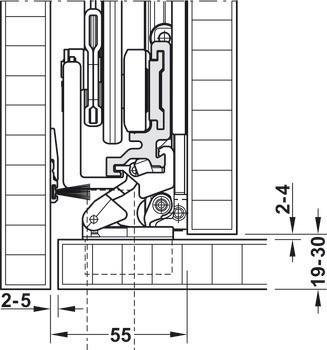 Dřevěné otočně posuvné dveře, Hawa Concepta 25/30 průmyslová sada