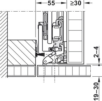 Dřevěné otočně posuvné dveře, Hawa Concepta 25/30/40/50, sada